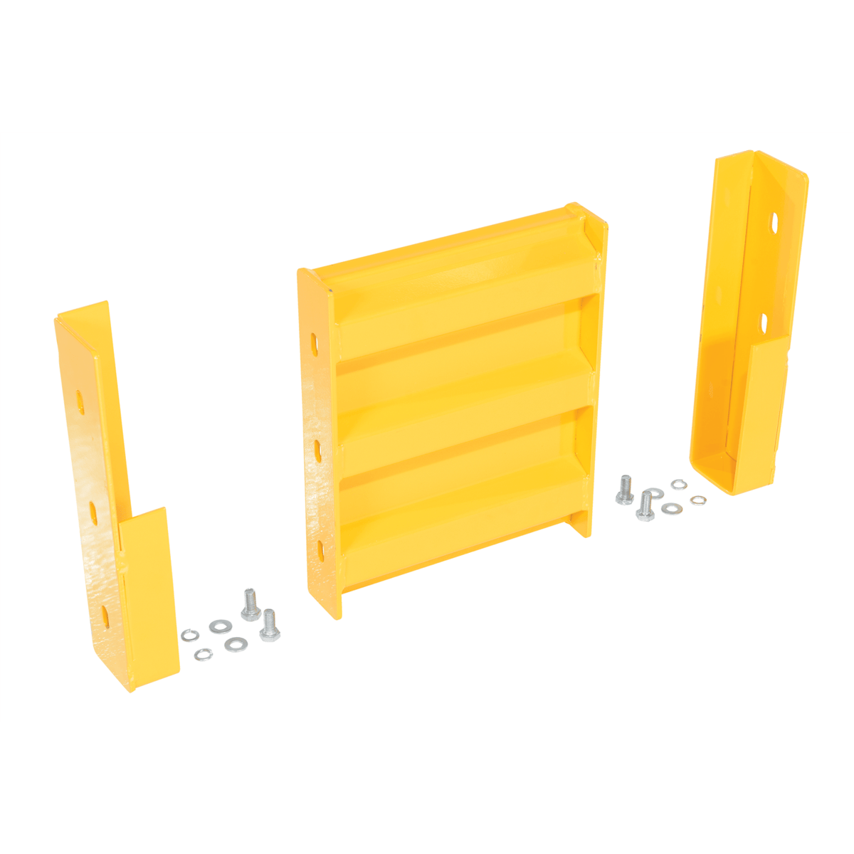 Vestil Steel 3 Ribbed Rail Drop-In Style Guard Rail 1 Ft. Yellow GR-F3R-DI-1-YL
