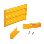 Vestil Steel 3 Ribbed Rail Drop-In Style Guard Rail 2 Ft. Yellow GR-F3R-DI-2-YL