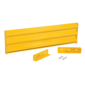Vestil Steel 3 Ribbed Rail Drop-In Style Guard Rail 5 Ft. Yellow GR-F3R-DI-5-YL