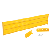 Vestil Steel 3 Ribbed Rail Drop-In Style Guard Rail 6 Ft. Yellow GR-F3R-DI-6-YL