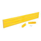 Vestil Steel 3 Ribbed Rail Drop-In Style Guard Rail 8 Ft. Yellow GR-F3R-DI-8-YL
