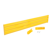 Vestil Steel 3 Ribbed Rail Drop-In Style Guard Rail 9 Ft. Yellow GR-F3R-DI-9-YL