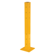 Vestil Steel Rigid Tube Post 3-1/2Ft For 3 Ribbed Drop In Style Guard Rails Yellow GR-F3R-DI-TP42-YL