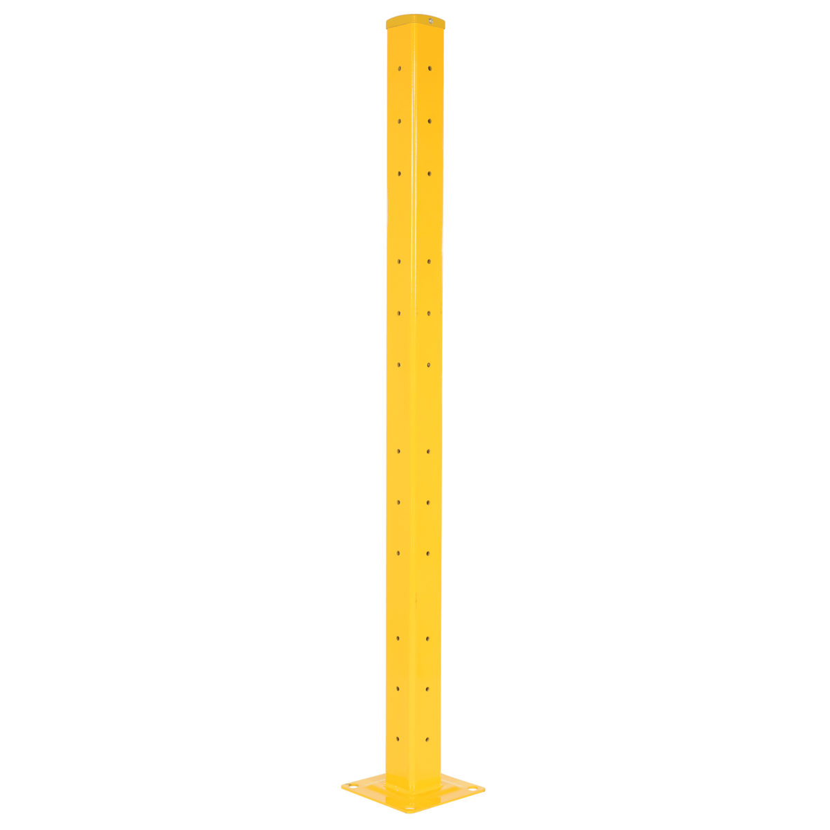 Vestil Steel Rigid Tube Post 6 Ft. For 3 Ribbed Drop In Style Guard Rails Yellow GR-F3R-DI-TP72-YL
