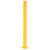 Vestil Steel Rigid Tube Post 6 Ft. For 3 Ribbed Drop In Style Guard Rails Yellow GR-F3R-DI-TP72-YL