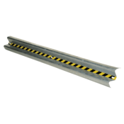 Vestil Steel Straight Guard Rail 12 Ft. Galvanized GR-H2R-BO-12-HDG