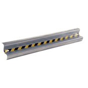 Vestil Steel Straight Guard Rail 6 Ft. Galvanized GR-H2R-BO-6-HDG