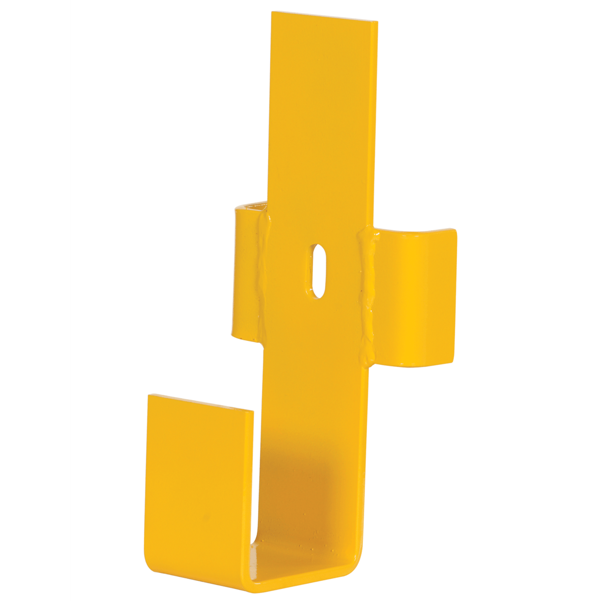 Vestil Steel Center Post Mounting Bracket For Drop In Guard Rail System Yellow GR-H2R-BKT-CS-DI