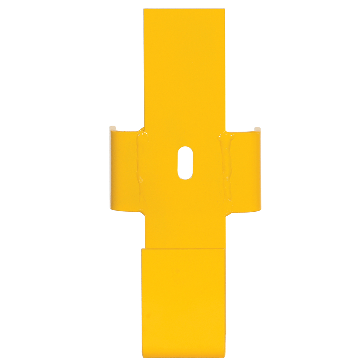Vestil Steel Center Post Mounting Bracket For Drop In Guard Rail System Yellow GR-H2R-BKT-CS-DI