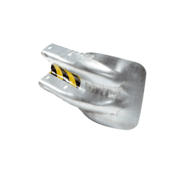 Vestil Steel Flared End Guard 28-5/8 In. x 16-1/4 In. For Guard Rail Systems Silver GR-H2R-TG