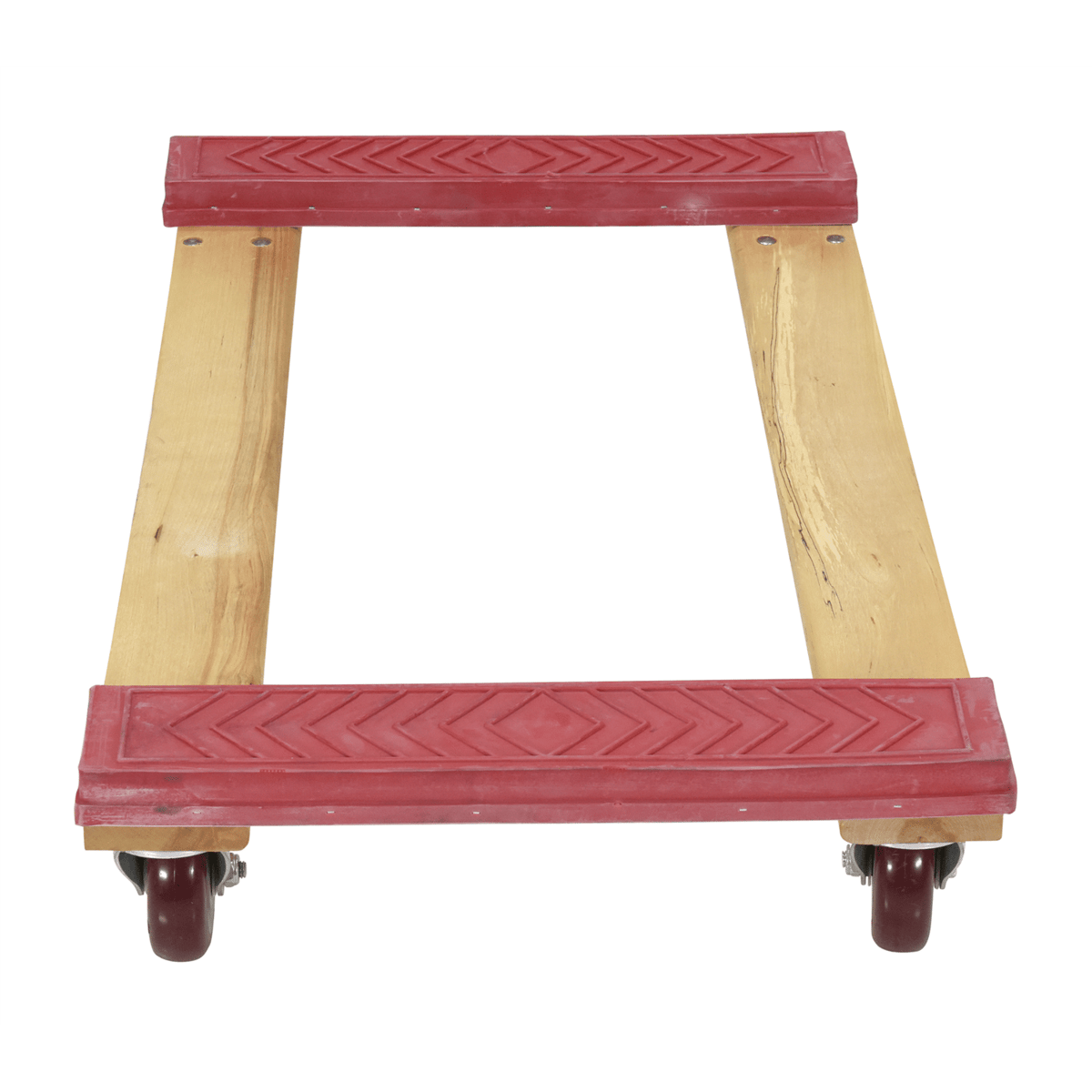 Vestil Hardwood Dolly Rubber Ends 30 In. x 18 In. x 7 In. 1200 Lb. Capacity Tan HDOR-1830-12
