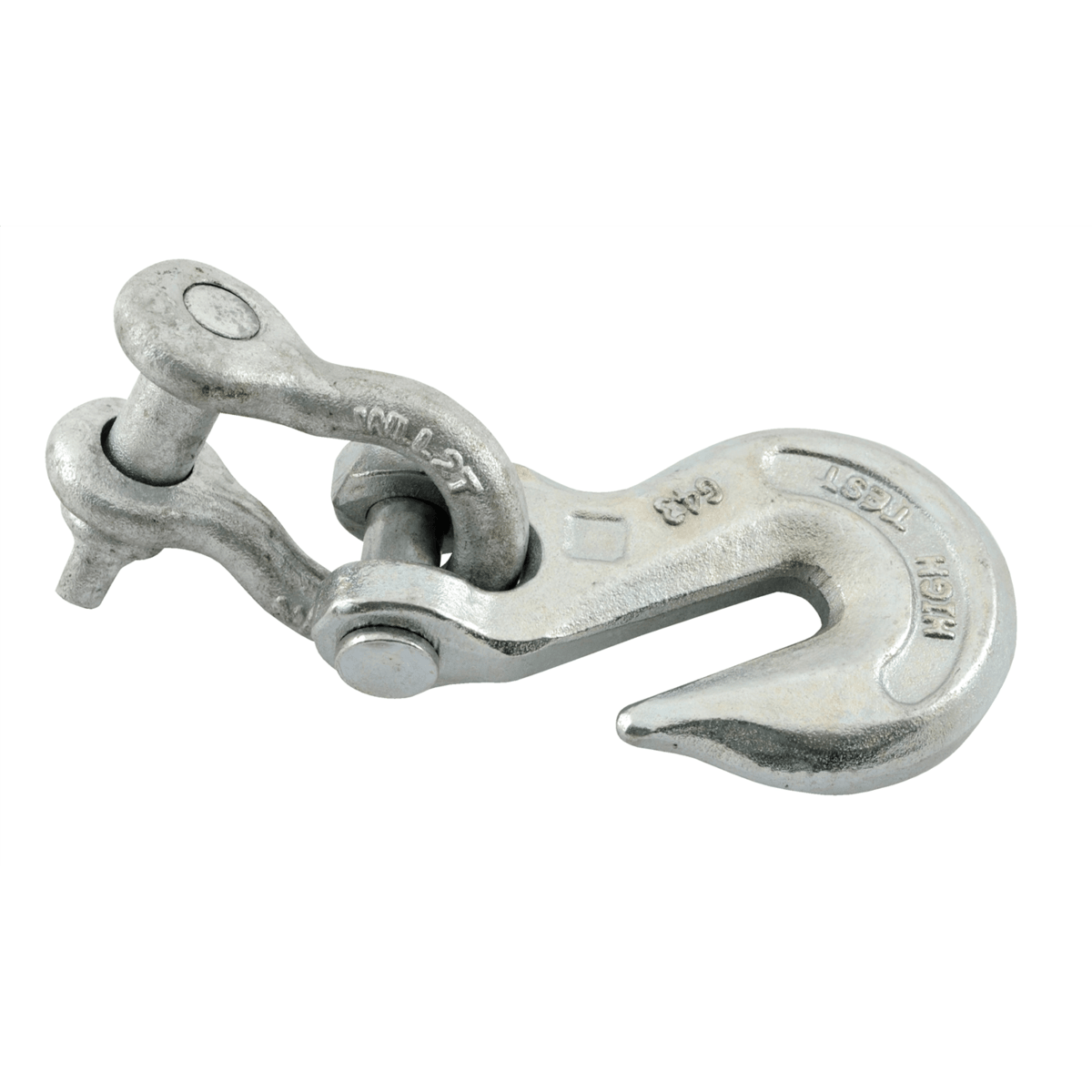 Vestil Rigid Grab Hook with Shackle 4000 Lb. Capacity Silver HOOK-R-4