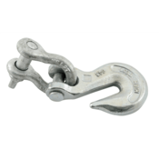 Vestil Rigid Grab Hook with Shackle 4000 Lb. Capacity Silver HOOK-R-4