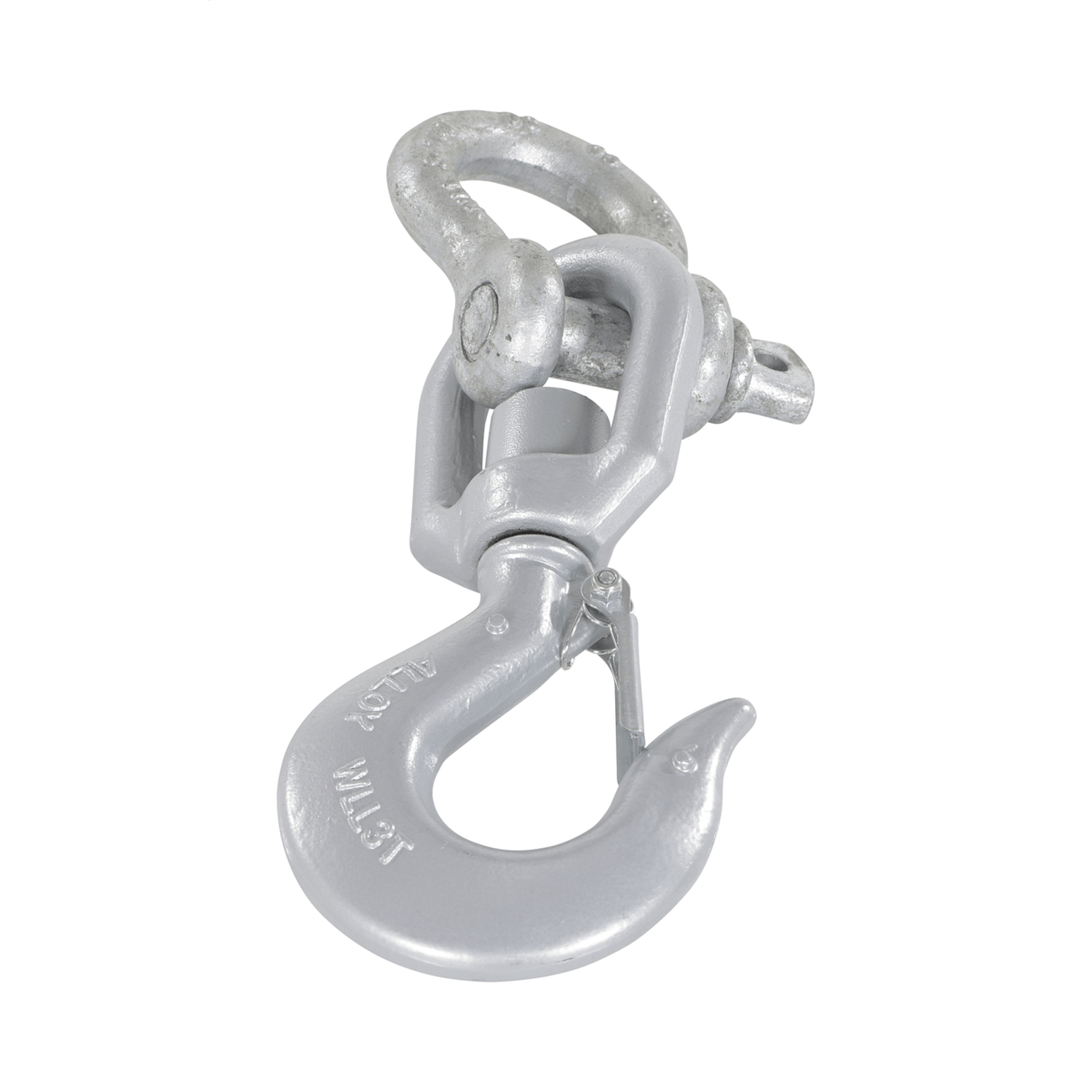 Vestil Steel Swivel Hook with Shackle 6000 Lb. Capacity Silver HOOK-S-6