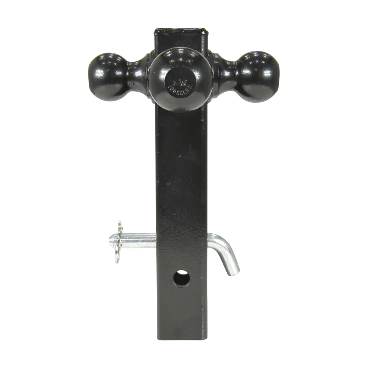 Vestil Steel Three Ball Tow Hitch 7500 Lb. Capacity Black HITCH-3B