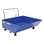 Vestil Steel Low Profile Parts Hopper 1/2 Cubic Yd. 2000 Lb. Capacity Blue HOP-LP