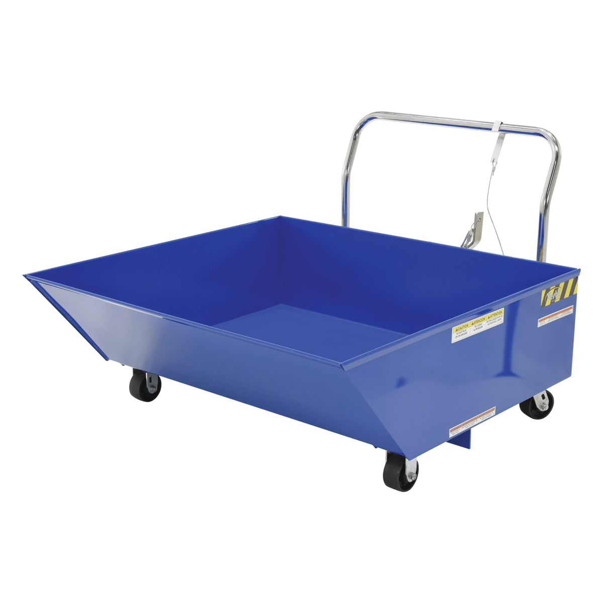 Vestil Steel Low Profile Parts Hopper 1/2 Cubic Yd. 2000 Lb. Capacity Blue HOP-LP