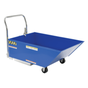 Vestil Steel Low Profile Parts Hopper 1/3 Cubic Yd 2000 Lb Capacity Blue HOP-LP-N