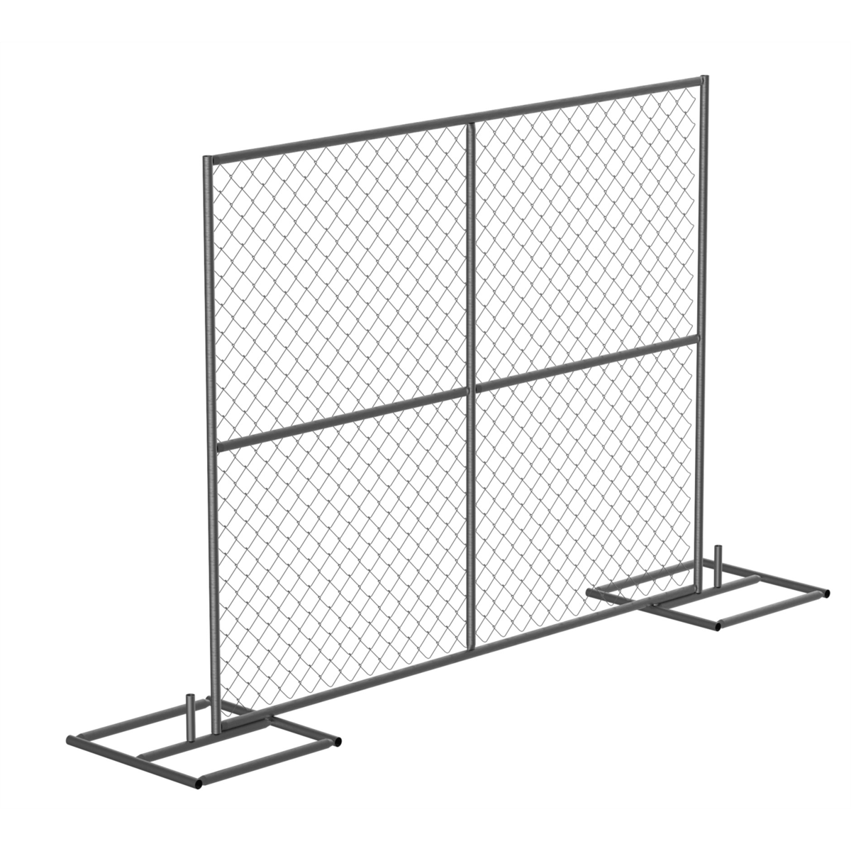 Vestil Steel Construction Barrier System Silver HRAIL-9072