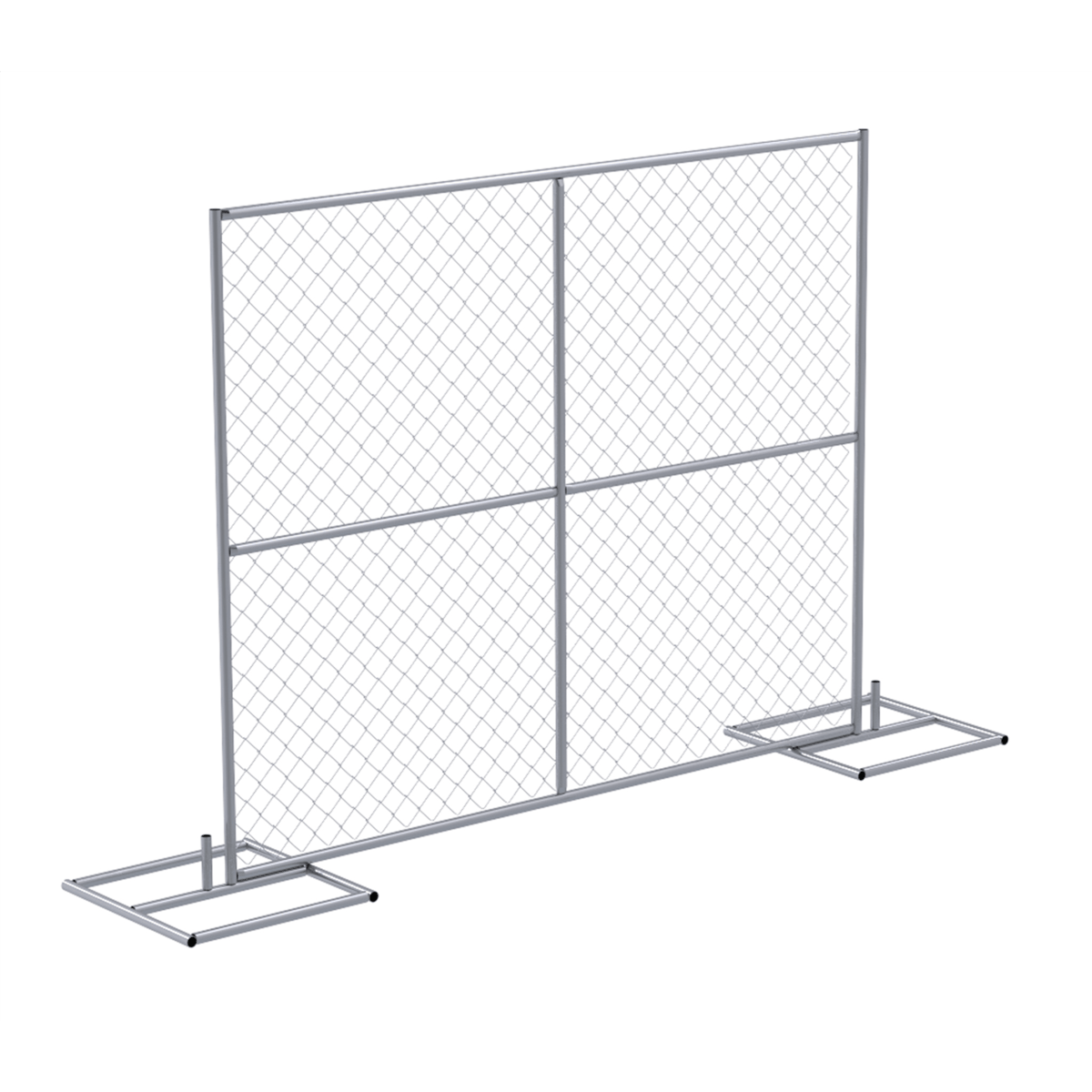 Vestil Steel Construction Barrier System Silver HRAIL-9072