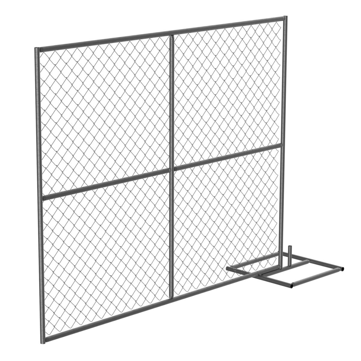 Vestil Steel Construction Safety Barrier Add On Unit for HRAIL-9072 Galvanized HRAIL-A-9072