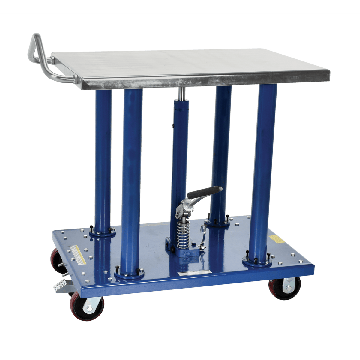 Vestil Steel Hydraulic Post Table 24 In. x 36 In. 2000 Lb. Capacity Blue HT-20-2436A