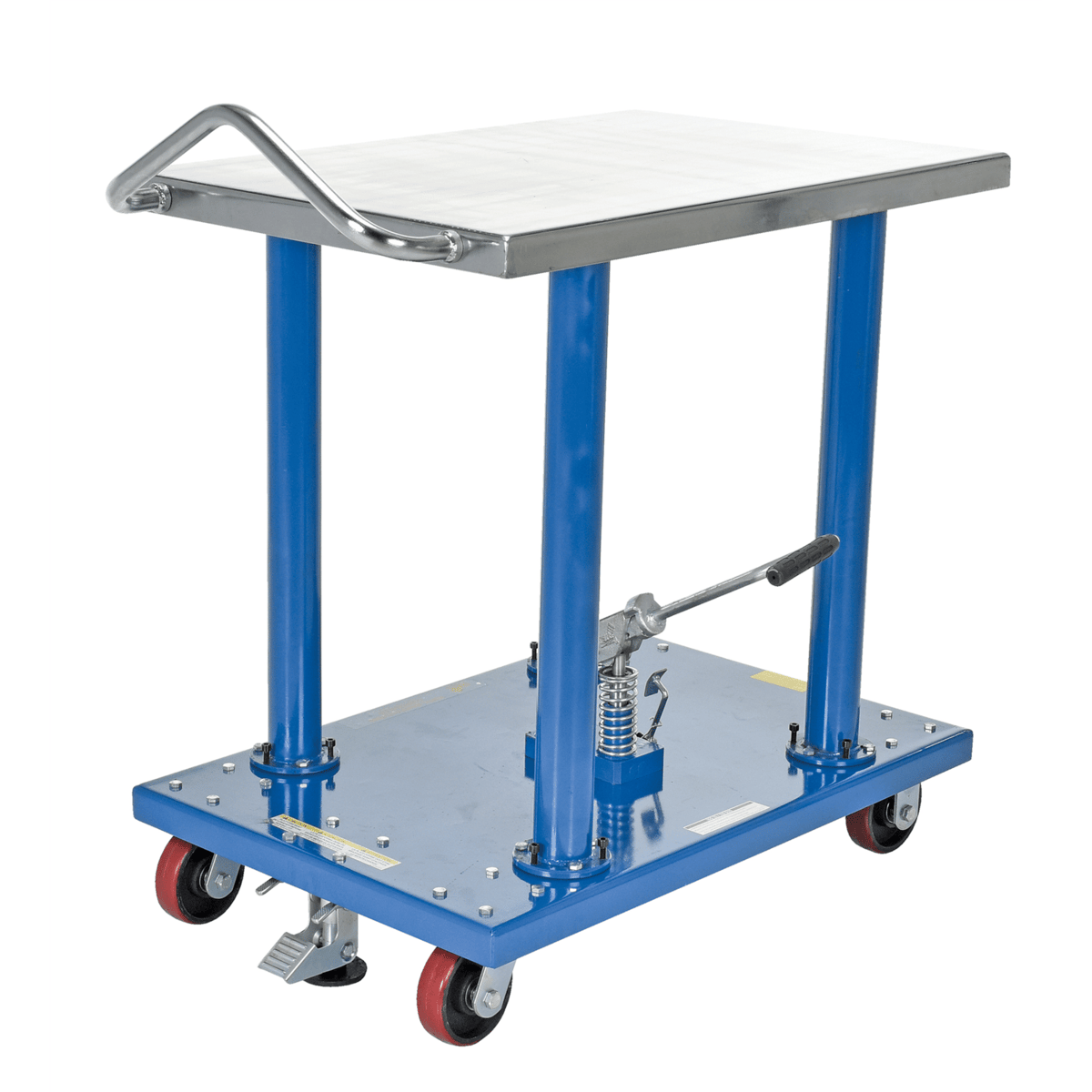 Vestil Steel Hydraulic Post Table 24 In. x 36 In. 2000 Lb. Capacity Blue HT-20-2436A