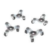 Vestil Steel Leg Dolly 5-13/16 In. x 6-3/8 In. x 2-1/2 In. 200 Lb. Capacity 4 Pack Silver LEG-D-4PK
