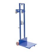 Vestil Steel Lite Load Lift w/ Winch and Fixed Wheels 20In x 20In Platform 400Lb Blue LLW-202058-FW