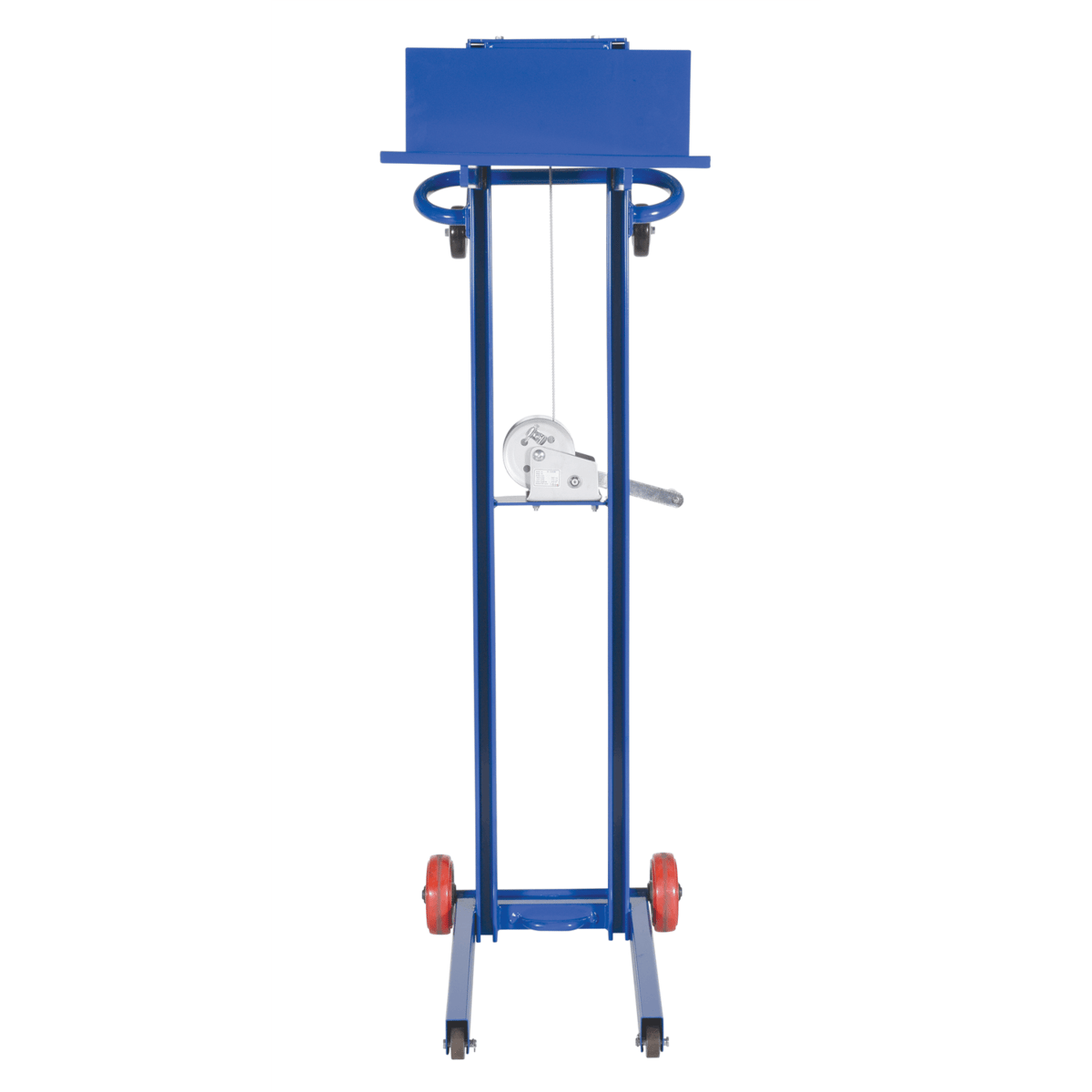 Vestil Steel Lite Load Lift w/ Winch and Fixed Wheels 20In x 20In Platform 400Lb Blue LLW-202058-FW