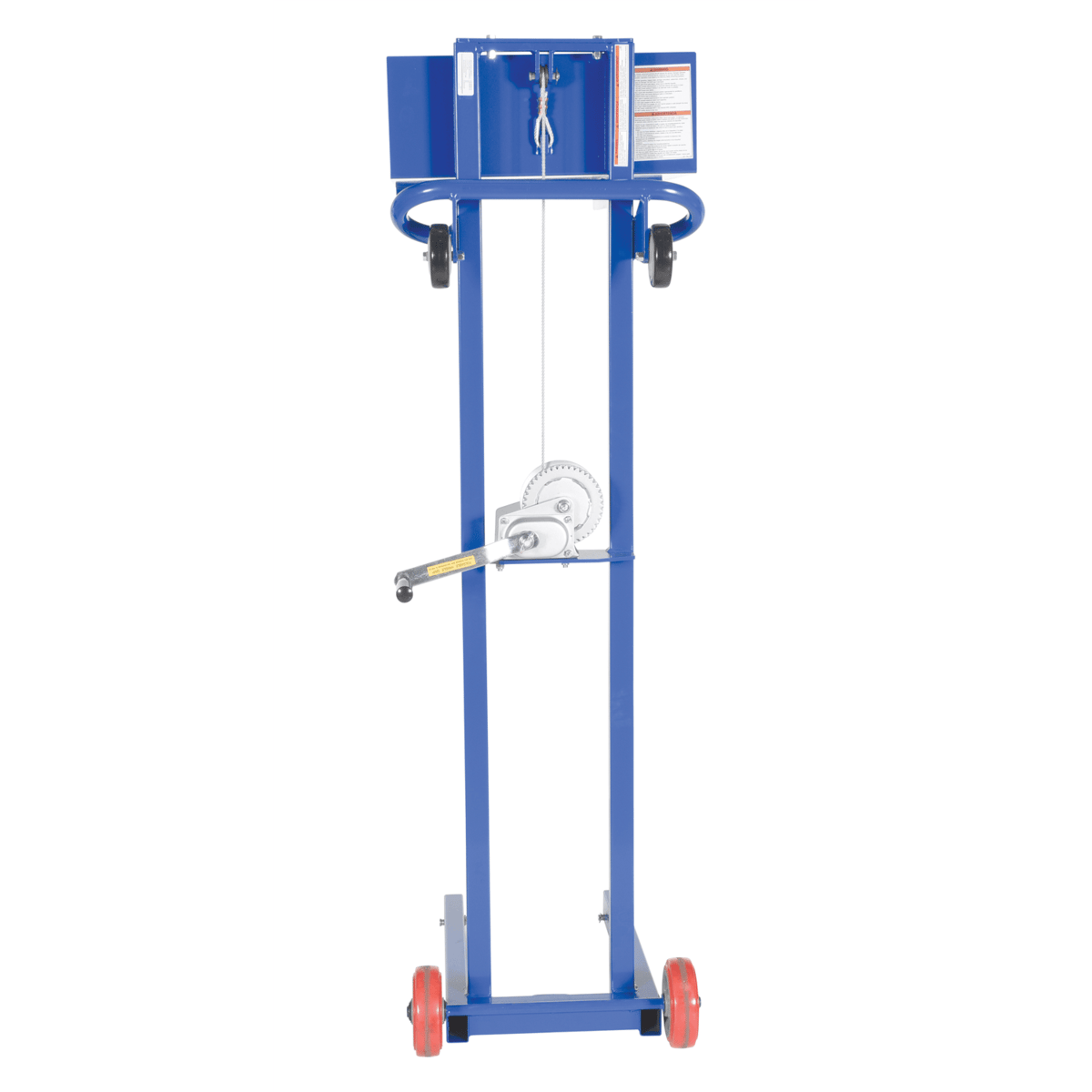 Vestil Steel Lite Load Lift w/ Winch and Fixed Wheels 20In x 20In Platform 400Lb Blue LLW-202058-FW