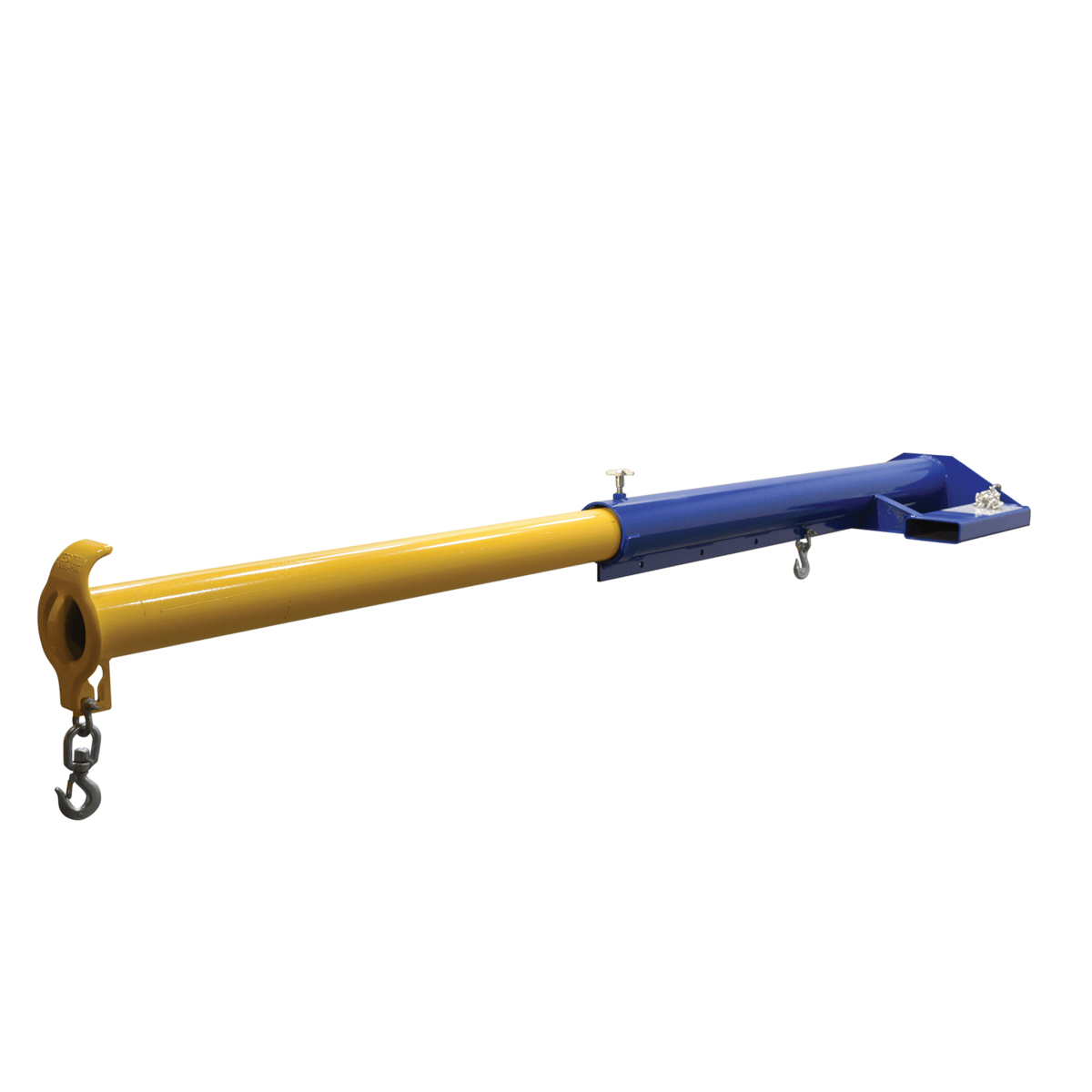 Vestil Steel Economy Telescoping Lift Boom 24In Fork Pocket Center 4000Lb Blue/Yellow LM-EBT-4-24