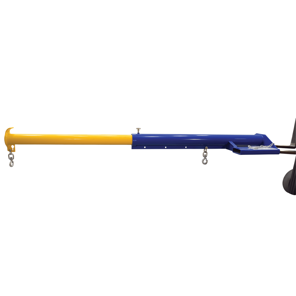 Vestil Steel Economy Telescoping Lift Boom 24 In Fork Pocket Center 6000 Lb Blue/Yellow LM-EBT-6-24