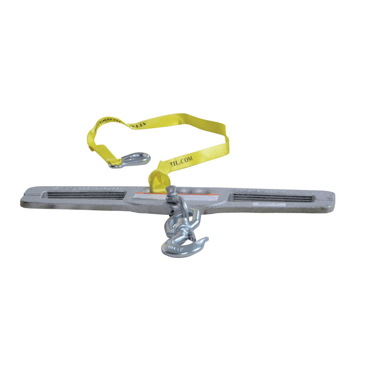 Vestil Steel Fork Truck Hook Plate Swivel 4000 Lb. Capacity Silver LM-HP4-S