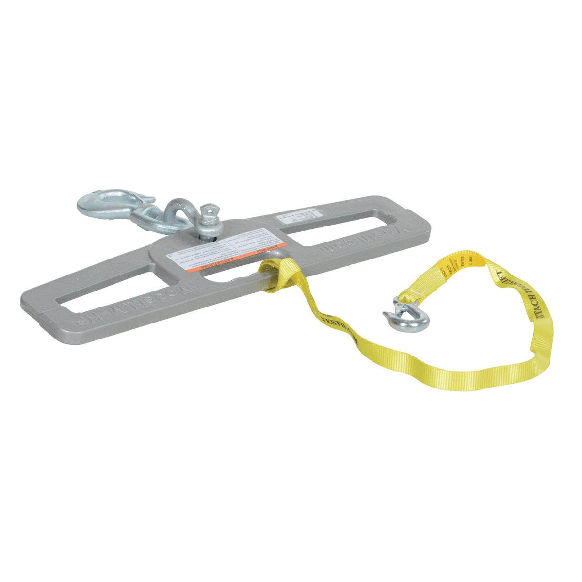 Vestil Steel Fork Truck Hook Plate Swivel 6000 Lb. Capacity Silver LM-HP6-S