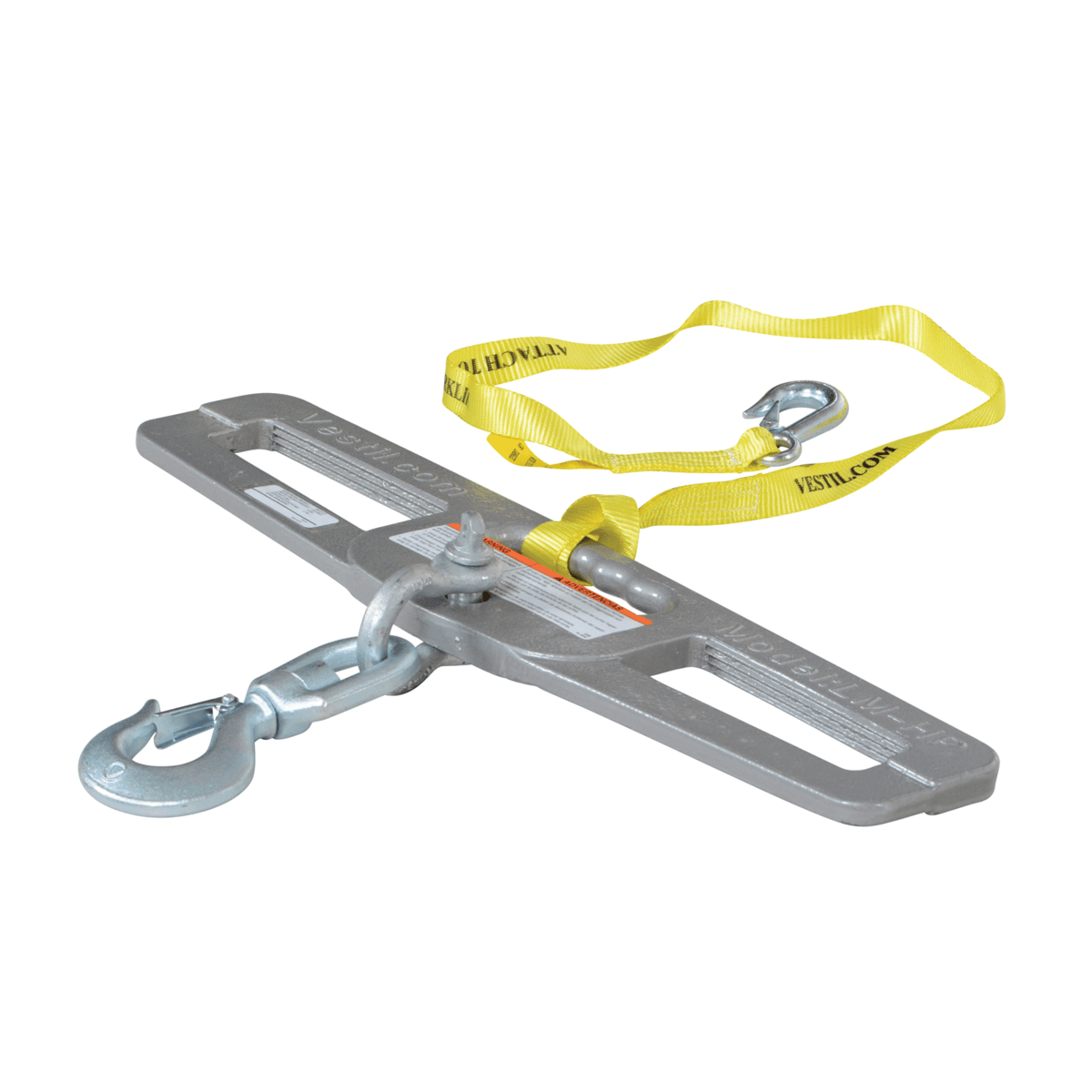 Vestil Steel Fork Truck Hook Plate Swivel 6000 Lb. Capacity Silver LM-HP6-S
