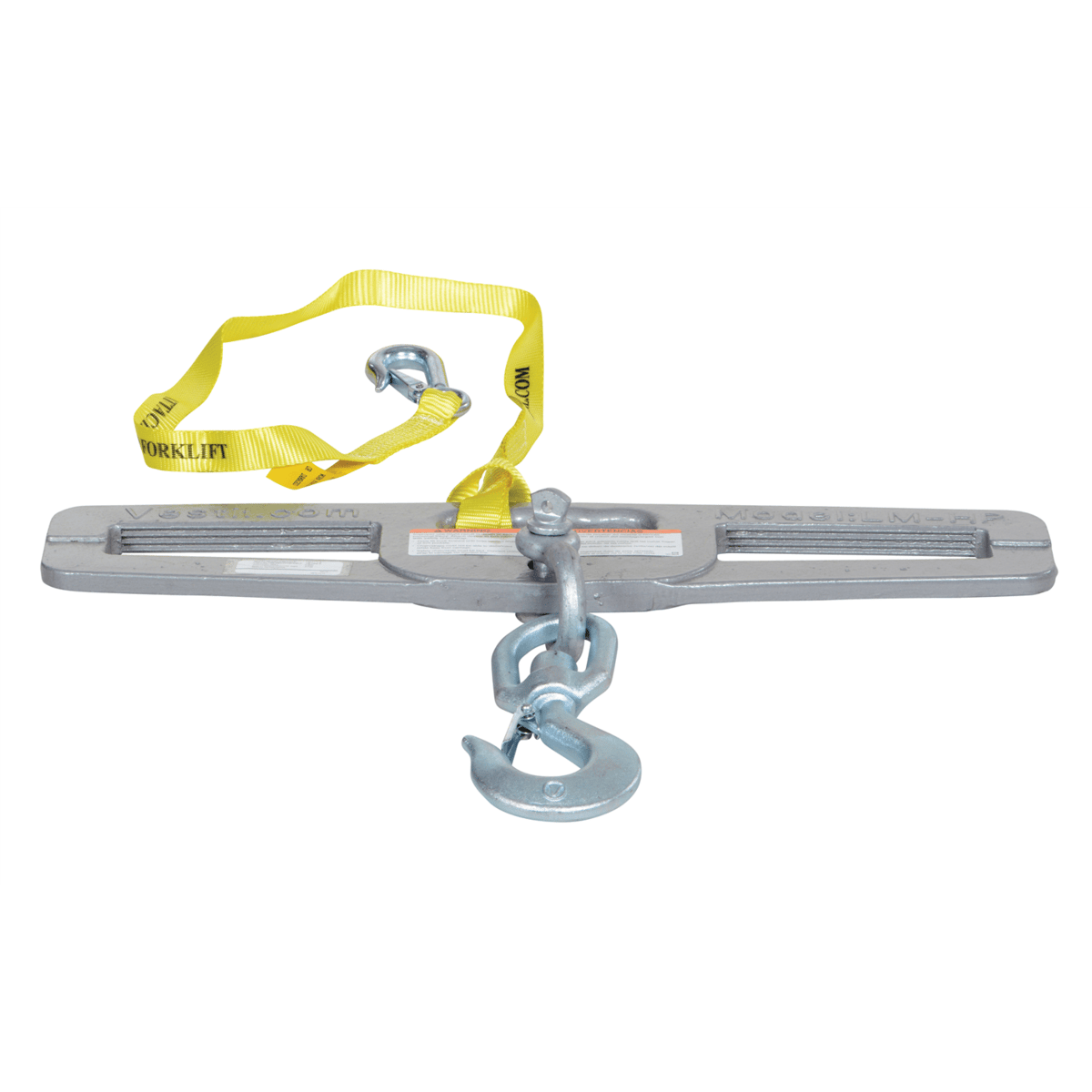 Vestil Steel Fork Truck Hook Plate Swivel 6000 Lb. Capacity Silver LM-HP6-S