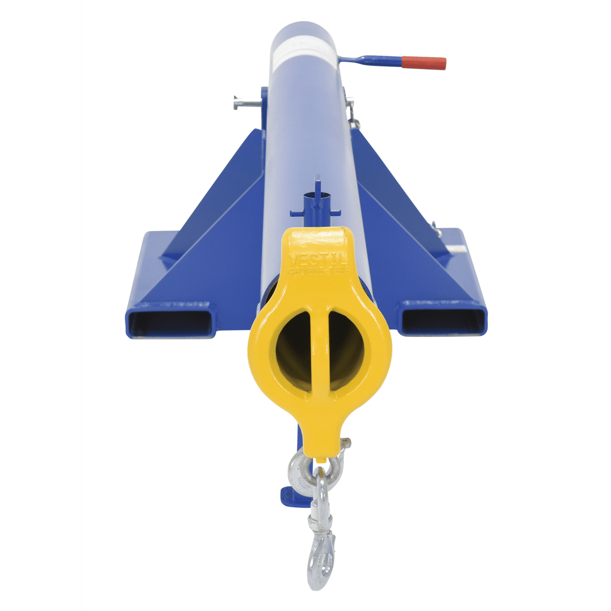 Vestil Steel Orbit Telescoping Lift Boom 24 In Fork Pocket Center 6000 Lb Capacity Blue LM-OBT-6-24
