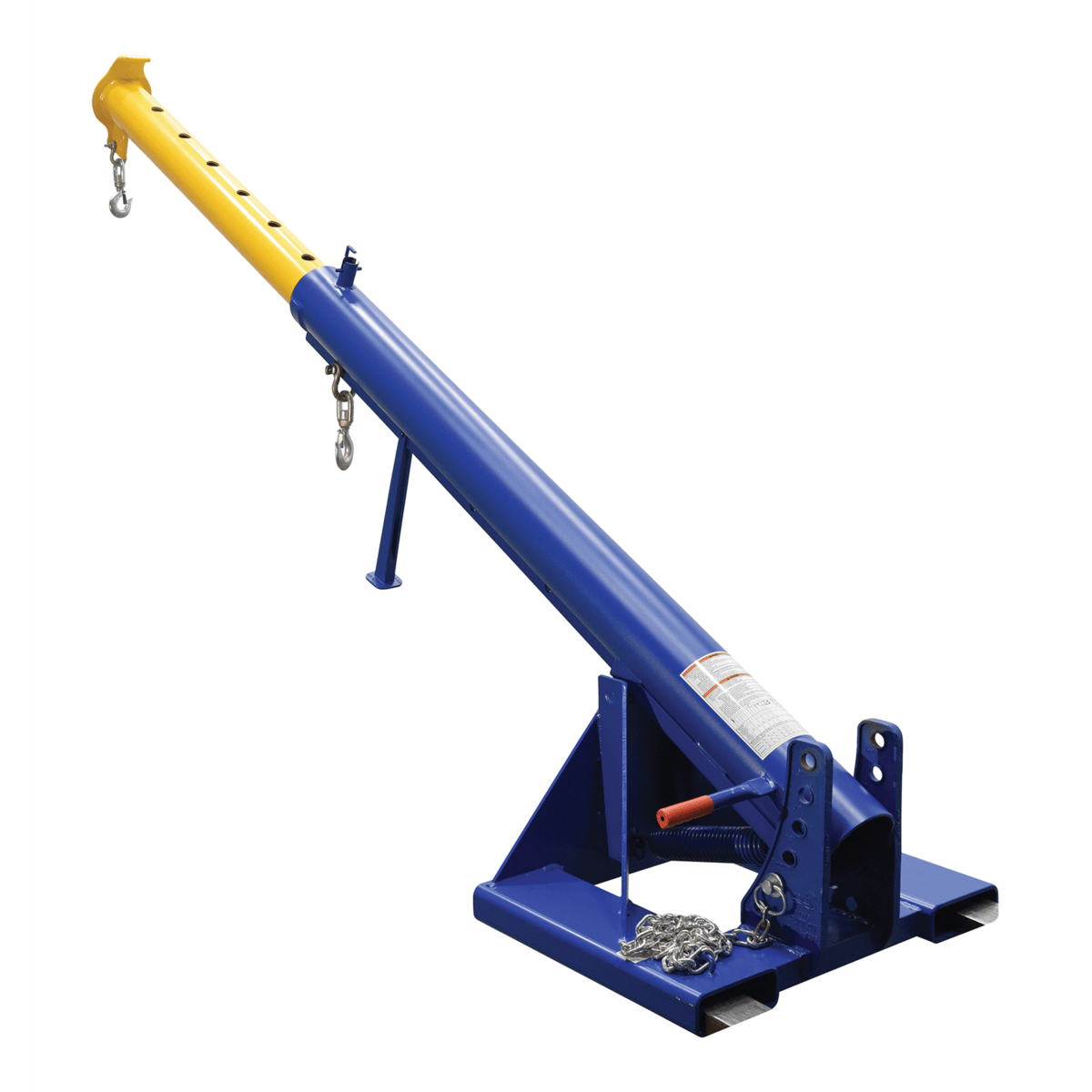 Vestil Steel Orbit Telescoping Lift Boom 24 In Fork Pocket Center 6000 Lb Capacity Blue LM-OBT-6-24