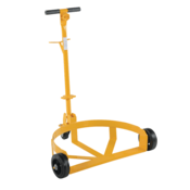 Vestil Low DrumDolly w/MoldOn RubberCasters 45In x 45In x 39In 21-5/8In x 31-5/8In x 37-5/8In 1200Lb