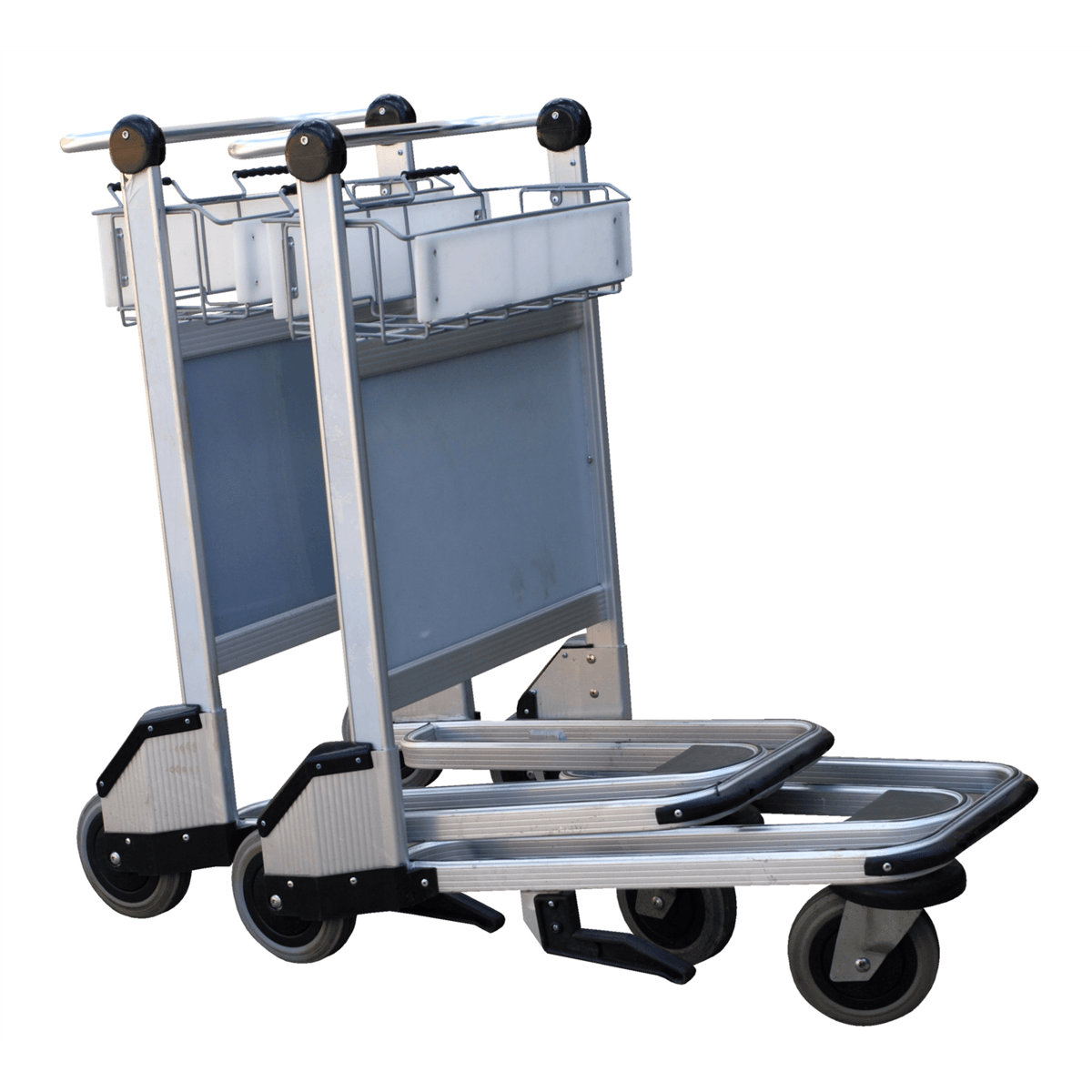 Vestil Aluminum Nestable Multi-Use Cart with Brakes 39-1/2In x 26-1/2In x 39In 550 Lb. Silver LUG-B