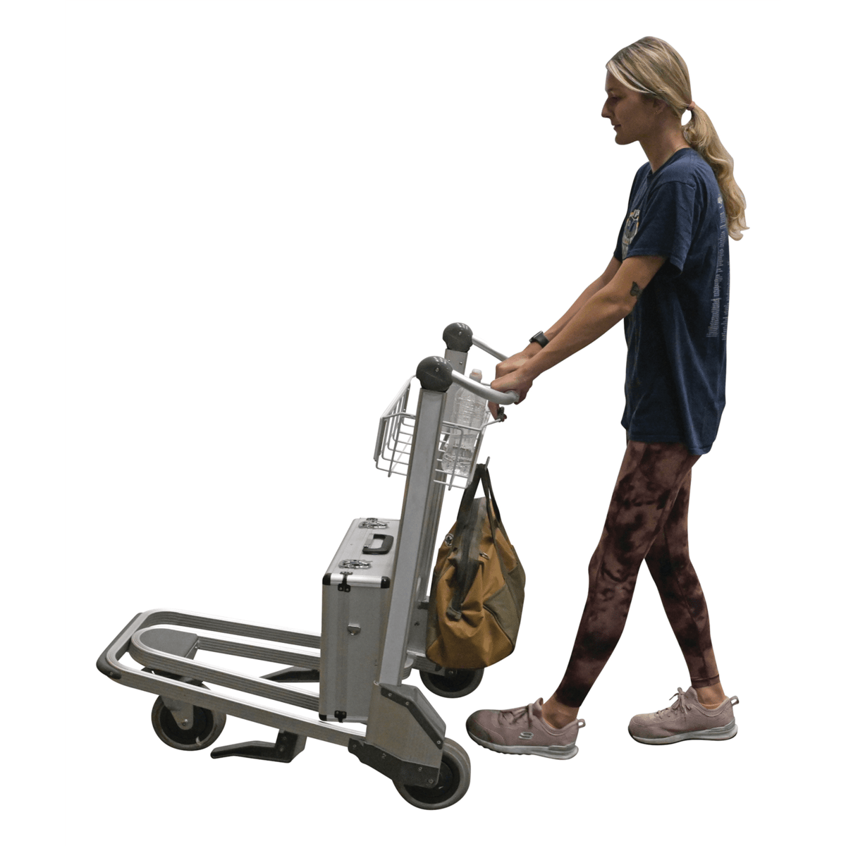 Vestil Aluminum Nestable Multi-Use Cart with Brakes 39-1/2In x 26-1/2In x 39In 550 Lb. Silver LUG-B