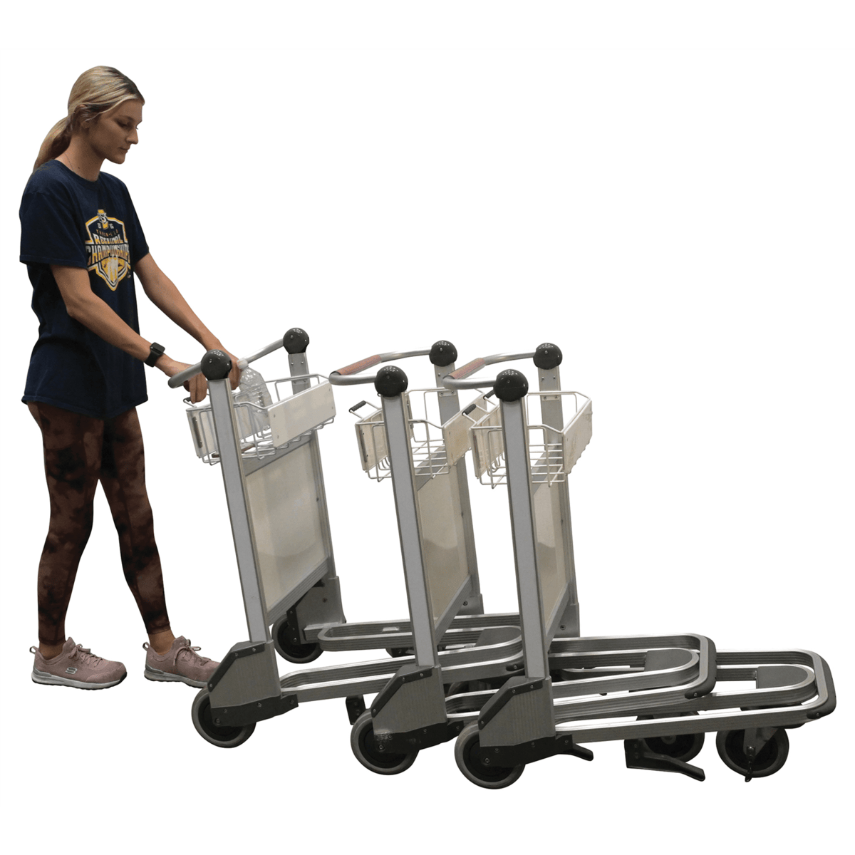 Vestil Aluminum Nestable Multi-Use Cart with Brakes 39-1/2In x 26-1/2In x 39In 550 Lb. Silver LUG-B