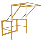 Vestil Steel Mezzanine Safety Gate 79-5/16 In. x 68-1/2 In. x 80-1/16 In. Yellow MEZZ-200