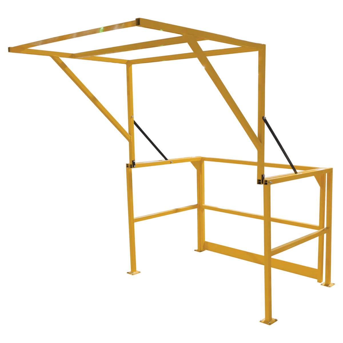 Vestil Steel Mezzanine Safety Gate 79-5/16 In. x 68-1/2 In. x 80-1/16 In. Yellow MEZZ-200