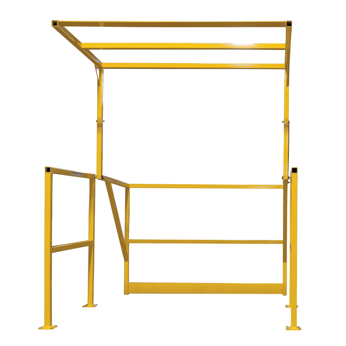 Vestil Steel Mezzanine Safety Gate 79-5/16 In. x 68-1/2 In. x 80-1/16 In. Yellow MEZZ-200
