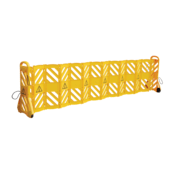 Vestil Plastic Mobile Safety Barrier 23 In. x 13 In. x 40 In. Yellow MSB-138