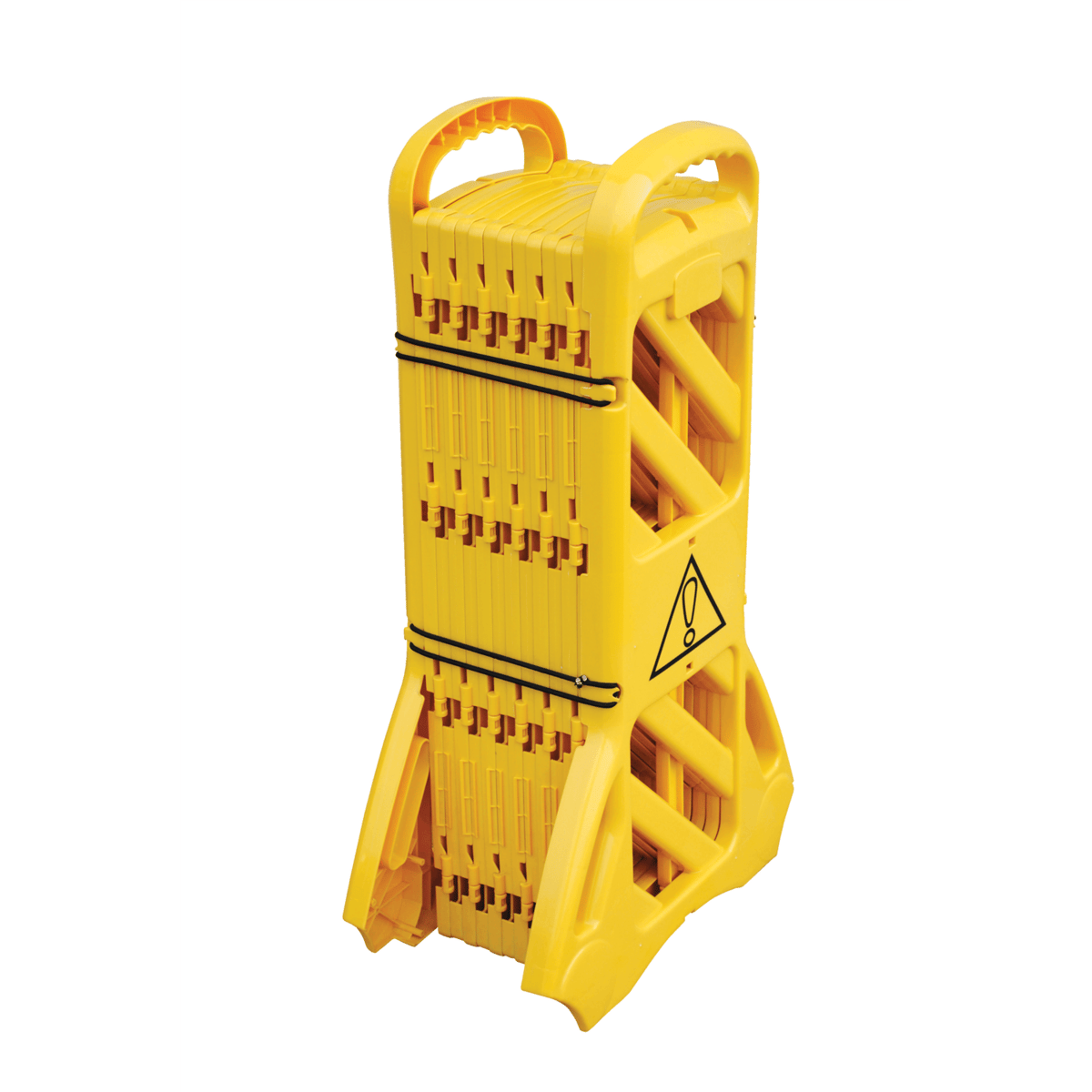 Vestil Plastic Mobile Safety Barrier 23 In. x 13 In. x 40 In. Yellow MSB-138