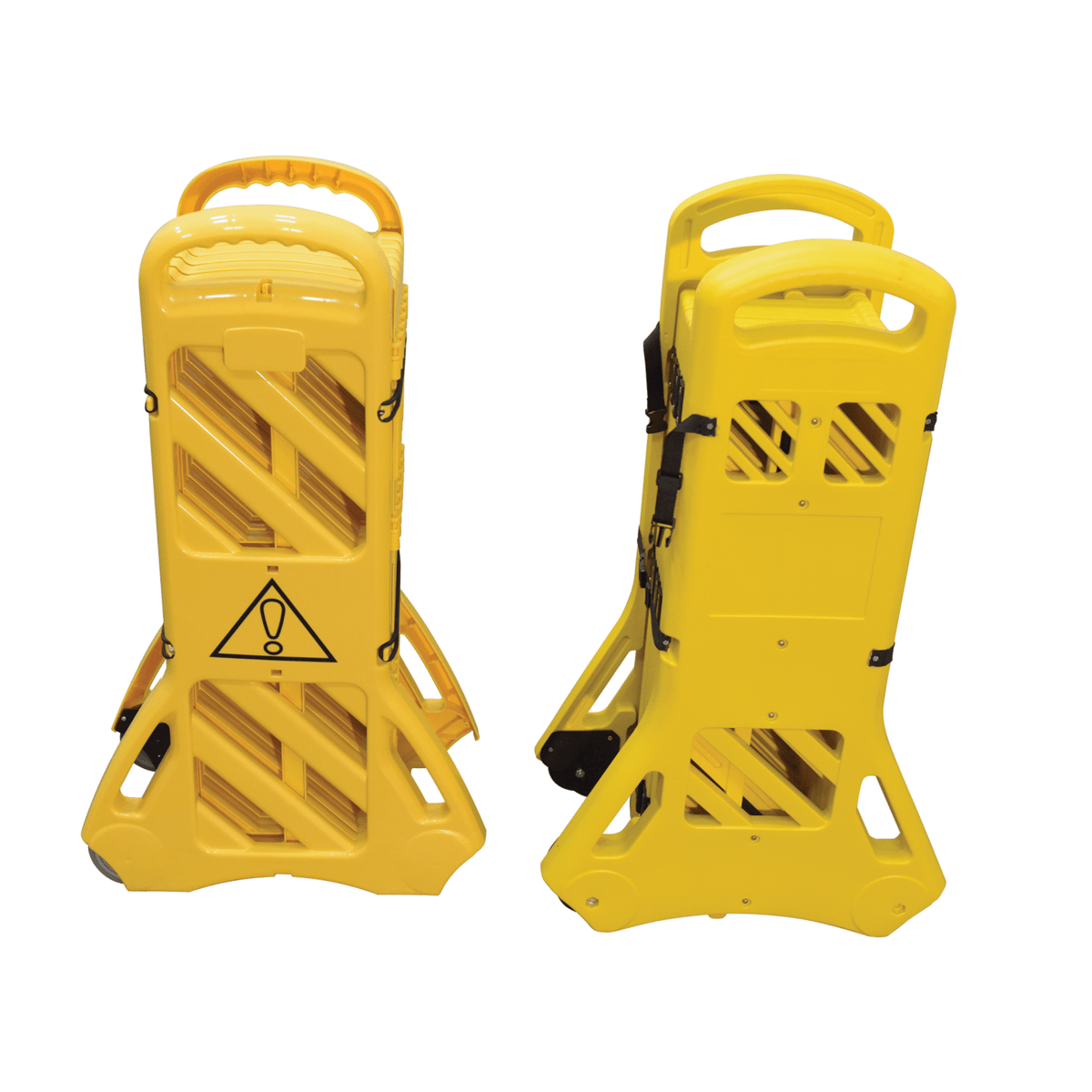 Vestil Plastic Mobile Safety Barrier 23 In. x 13 In. x 40 In. Yellow MSB-138