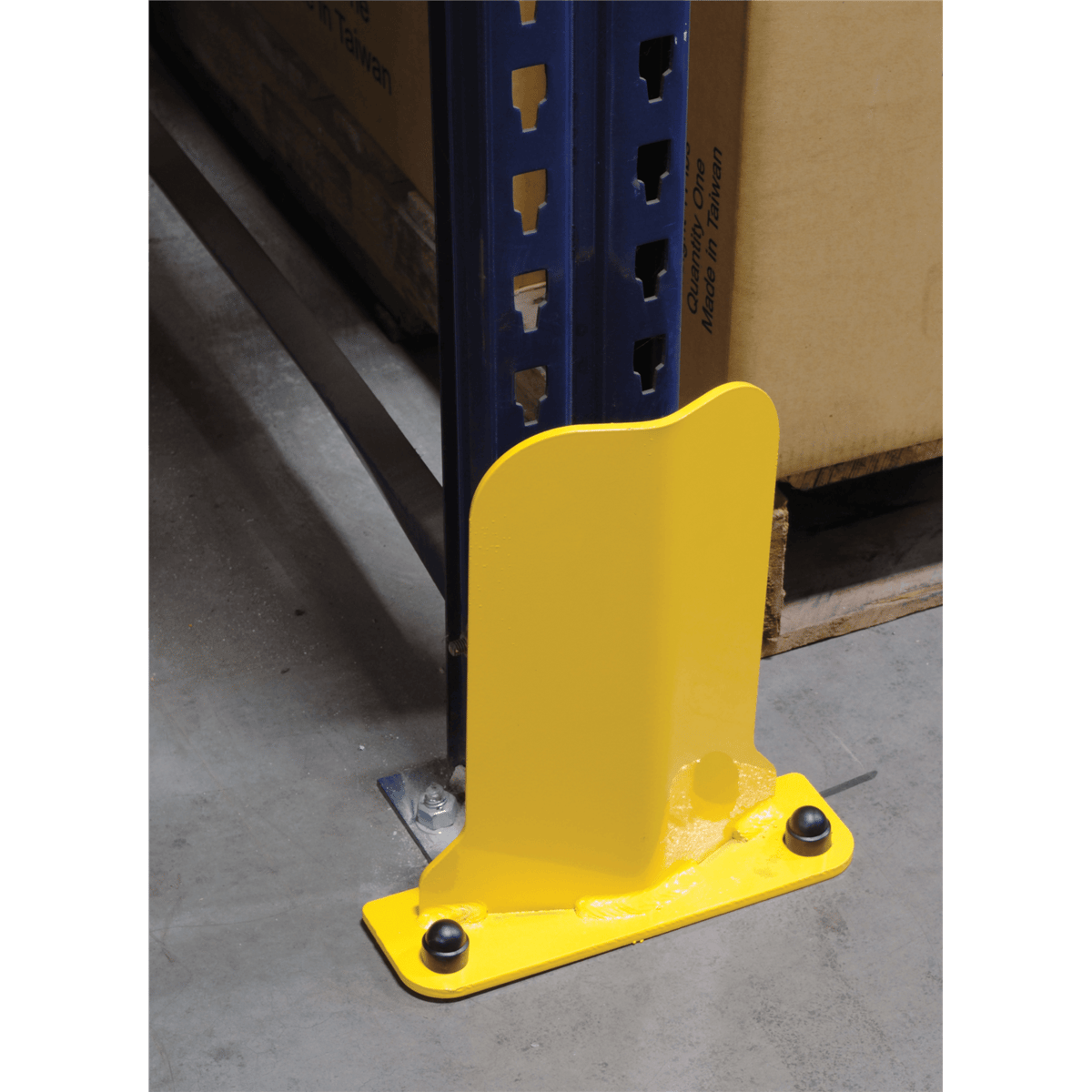 Vestil Steel Low Profile Rack Guard 3 In. x 10 In. x 11-7/8 In. Yellow NPG6-12